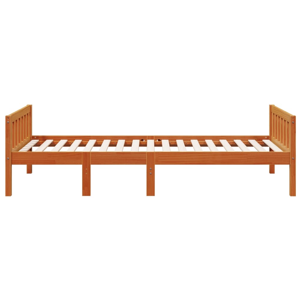 Children's Bed without Mattress Wax Brown 75x190 cm Solid Wood Pine